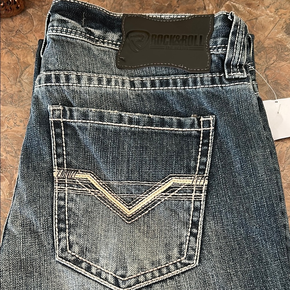 Rock & Roll Denim Dk Vintage Men’s Pistol Straight Jeans